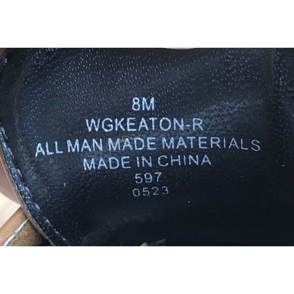 GUESS Women’s Keaton Chunky Platform Heels Brown Patent Leather Shoes Size 8 M - Picture 9 of 16